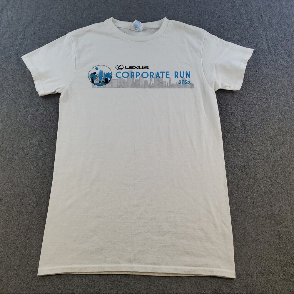 Delta Lexus Corporate Run 2023 TShirt Adult Small White Graphic Print